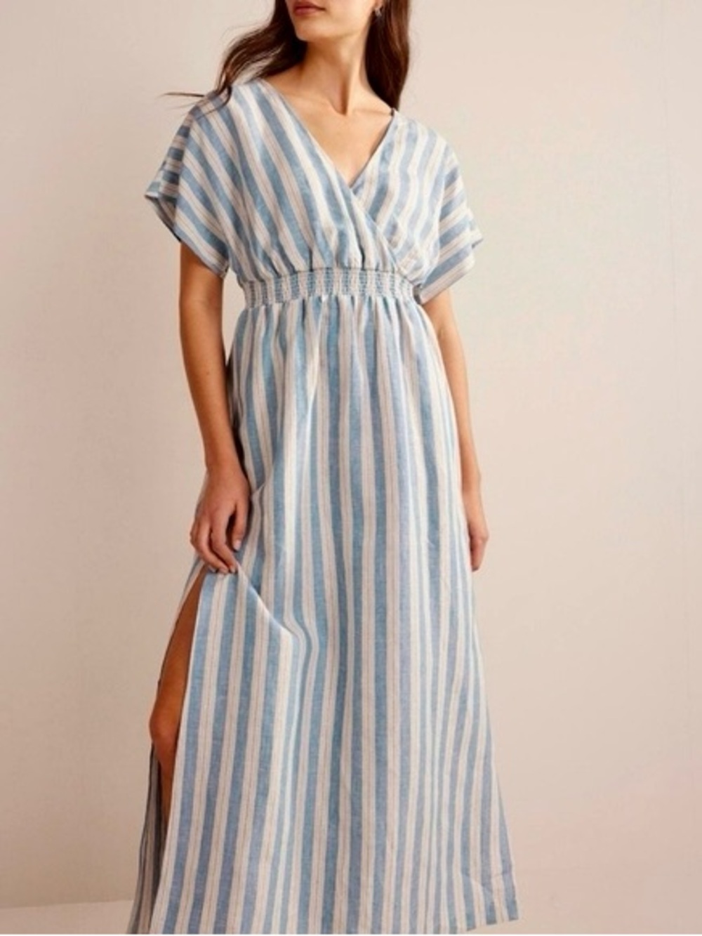BODEN | linen blend kaftan/maxi dress - Picture 2 of 12